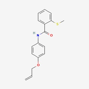 molecular formula C17H17NO2S B4241082 N-[4-(allyloxy)phenyl]-2-(methylthio)benzamide 