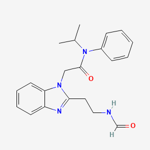 molecular formula C21H24N4O2 B4241097 2-[2-(2-FORMAMIDOETHYL)-1H-1,3-BENZODIAZOL-1-YL]-N-PHENYL-N-(PROPAN-2-YL)ACETAMIDE 