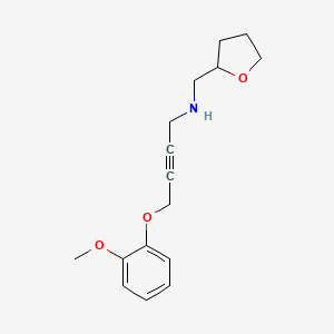 4-(2-methoxyphenoxy)-N-(oxolan-2-ylmethyl)but-2-yn-1-amine