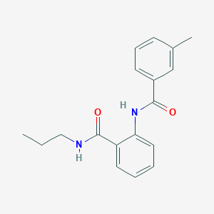 molecular formula C18H20N2O2 B4241129 2-[(3-methylbenzoyl)amino]-N-propylbenzamide 