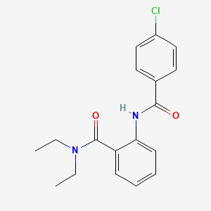 molecular formula C18H19ClN2O2 B4241152 2-[(4-chlorobenzoyl)amino]-N,N-diethylbenzamide 