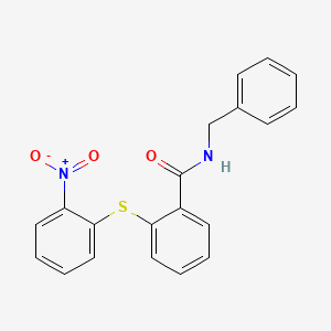 molecular formula C20H16N2O3S B4241160 N~1~-BENZYL-2-[(2-NITROPHENYL)SULFANYL]BENZAMIDE 