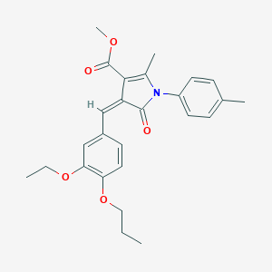 methyl (4Z)-4-(3-ethoxy-4-propoxybenzylidene)-2-methyl-1-(4-methylphenyl)-5-oxo-4,5-dihydro-1H-pyrrole-3-carboxylate