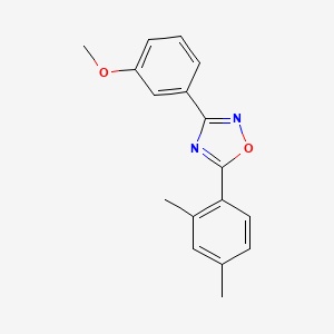 molecular formula C17H16N2O2 B4241174 5-(2,4-dimethylphenyl)-3-(3-methoxyphenyl)-1,2,4-oxadiazole 