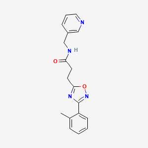 3-[3-(2-methylphenyl)-1,2,4-oxadiazol-5-yl]-N-(3-pyridinylmethyl)propanamide