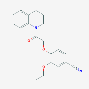 molecular formula C20H20N2O3 B4241189 4-[2-(3,4-dihydro-2H-quinolin-1-yl)-2-oxoethoxy]-3-ethoxybenzonitrile 