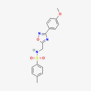 molecular formula C17H17N3O4S B4241216 N-{[3-(4-METHOXYPHENYL)-1,2,4-OXADIAZOL-5-YL]METHYL}-4-METHYLBENZENE-1-SULFONAMIDE 