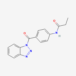 molecular formula C16H14N4O2 B4241251 N-[4-(1H-1,2,3-benzotriazol-1-ylcarbonyl)phenyl]propanamide 