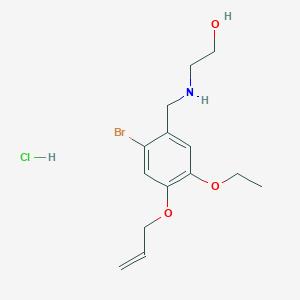 molecular formula C14H21BrClNO3 B4241254 2-{[4-(allyloxy)-2-bromo-5-ethoxybenzyl]amino}ethanol hydrochloride 