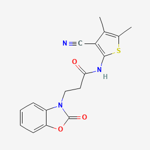 N-(3-cyano-4,5-dimethyl-2-thienyl)-3-(2-oxo-1,3-benzoxazol-3(2H)-yl)propanamide