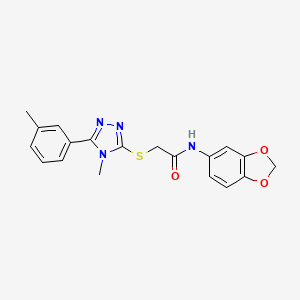 N-(1,3-benzodioxol-5-yl)-2-{[4-methyl-5-(3-methylphenyl)-4H-1,2,4-triazol-3-yl]sulfanyl}acetamide