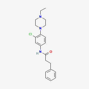 N-[3-chloro-4-(4-ethylpiperazin-1-yl)phenyl]-3-phenylpropanamide