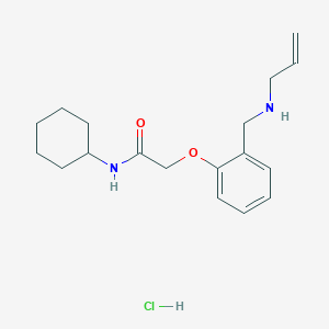 molecular formula C18H27ClN2O2 B4241289 N-cyclohexyl-2-[2-[(prop-2-enylamino)methyl]phenoxy]acetamide;hydrochloride 