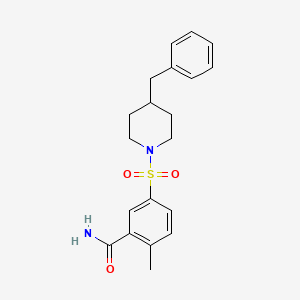 5-(4-Benzylpiperidin-1-yl)sulfonyl-2-methylbenzamide