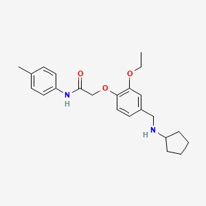 molecular formula C23H30N2O3 B4241311 2-{4-[(cyclopentylamino)methyl]-2-ethoxyphenoxy}-N-(4-methylphenyl)acetamide 