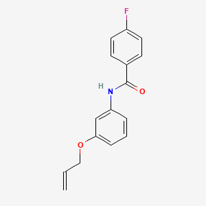 molecular formula C16H14FNO2 B4241319 N-[3-(allyloxy)phenyl]-4-fluorobenzamide 