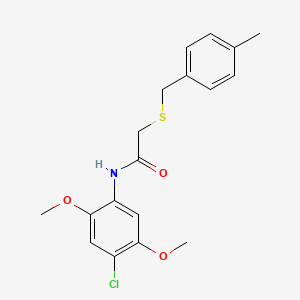 N-(4-chloro-2,5-dimethoxyphenyl)-2-[(4-methylbenzyl)thio]acetamide