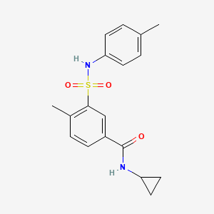 N-cyclopropyl-4-methyl-3-[(4-methylphenyl)sulfamoyl]benzamide