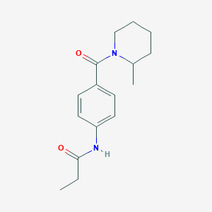 N-{4-[(2-methylpiperidin-1-yl)carbonyl]phenyl}propanamide