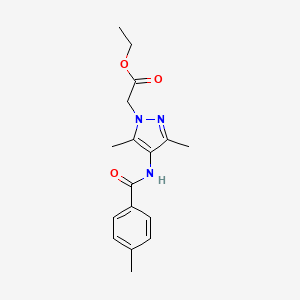 ethyl {3,5-dimethyl-4-[(4-methylbenzoyl)amino]-1H-pyrazol-1-yl}acetate