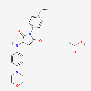 molecular formula C24H29N3O5 B4241354 Acetic acid;1-(4-ethylphenyl)-3-(4-morpholin-4-ylanilino)pyrrolidine-2,5-dione 