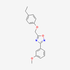 molecular formula C18H18N2O3 B4241369 5-[(4-ethylphenoxy)methyl]-3-(3-methoxyphenyl)-1,2,4-oxadiazole 