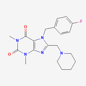 7-(4-fluorobenzyl)-1,3-dimethyl-8-(piperidin-1-ylmethyl)-3,7-dihydro-1H-purine-2,6-dione