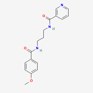 molecular formula C17H19N3O3 B4241394 N-{3-[(4-methoxybenzoyl)amino]propyl}nicotinamide 