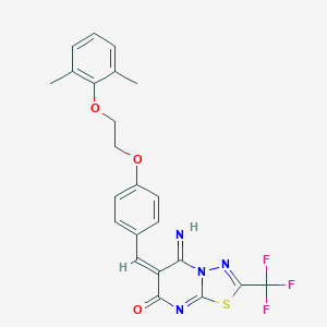 6-{4-[2-(2,6-dimethylphenoxy)ethoxy]benzylidene}-5-imino-2-(trifluoromethyl)-5,6-dihydro-7H-[1,3,4]thiadiazolo[3,2-a]pyrimidin-7-one