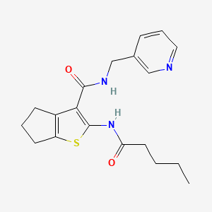 2-(pentanoylamino)-N-(pyridin-3-ylmethyl)-5,6-dihydro-4H-cyclopenta[b]thiophene-3-carboxamide