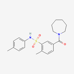 molecular formula C21H26N2O3S B4241478 5-(1-azepanylcarbonyl)-2-methyl-N-(4-methylphenyl)benzenesulfonamide 