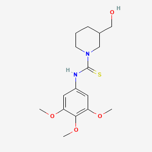 3-(hydroxymethyl)-N-(3,4,5-trimethoxyphenyl)piperidine-1-carbothioamide