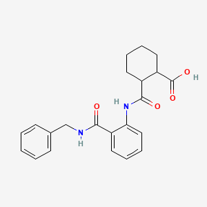 molecular formula C22H24N2O4 B4241495 2-[({2-[(benzylamino)carbonyl]phenyl}amino)carbonyl]cyclohexanecarboxylic acid 