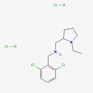 N-[(2,6-dichlorophenyl)methyl]-1-(1-ethylpyrrolidin-2-yl)methanamine;dihydrochloride