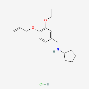 molecular formula C17H26ClNO2 B4241513 N-[4-(allyloxy)-3-ethoxybenzyl]cyclopentanamine hydrochloride 