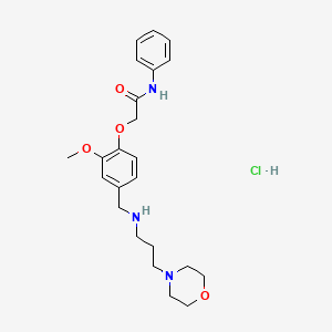 molecular formula C23H32ClN3O4 B4241519 2-[2-methoxy-4-[(3-morpholin-4-ylpropylamino)methyl]phenoxy]-N-phenylacetamide;hydrochloride 