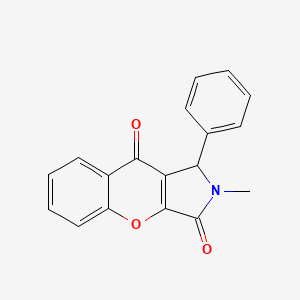 molecular formula C18H13NO3 B4241531 2-甲基-1-苯基-1,2-二氢色烯并[2,3-c]吡咯-3,9-二酮 