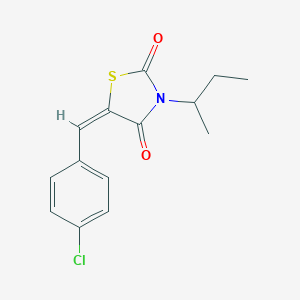 molecular formula C14H14ClNO2S B424155 3-Sec-butyl-5-(4-chlorobenzylidene)-1,3-thiazolidine-2,4-dione 