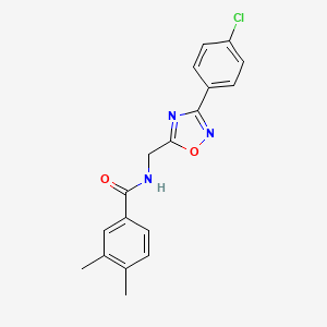 N-{[3-(4-chlorophenyl)-1,2,4-oxadiazol-5-yl]methyl}-3,4-dimethylbenzamide