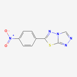 molecular formula C9H5N5O2S B4241571 6-(4-nitrophenyl)[1,2,4]triazolo[3,4-b][1,3,4]thiadiazole 