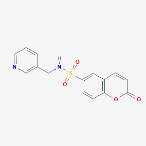 molecular formula C15H12N2O4S B4241584 2H-1-Benzopyran-6-sulfonamide, 2-oxo-N-(3-pyridinylmethyl)- 