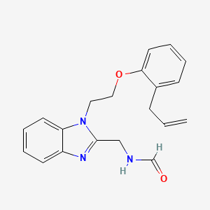 molecular formula C20H21N3O2 B4241594 N-[(1-{2-[2-(PROP-2-EN-1-YL)PHENOXY]ETHYL}-1H-1,3-BENZODIAZOL-2-YL)METHYL]FORMAMIDE 