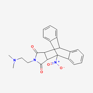 molecular formula C22H21N3O4 B4241600 17-[2-(dimethylamino)ethyl]-1-nitro-17-azapentacyclo[6.6.5.0~2,7~.0~9,14~.0~15,19~]nonadeca-2,4,6,9,11,13-hexaene-16,18-dione 