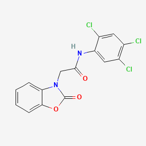 molecular formula C15H9Cl3N2O3 B4241604 2-(2-oxo-1,3-benzoxazol-3(2H)-yl)-N-(2,4,5-trichlorophenyl)acetamide 