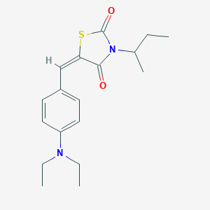 molecular formula C18H24N2O2S B424161 3-Sec-butyl-5-[4-(diethylamino)benzylidene]-1,3-thiazolidine-2,4-dione 