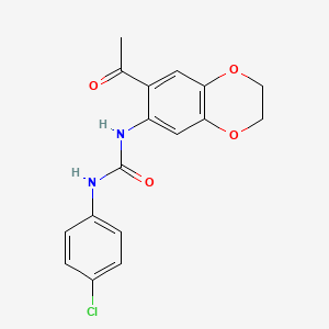 1-(7-Acetyl-2,3-dihydro-1,4-benzodioxin-6-yl)-3-(4-chlorophenyl)urea