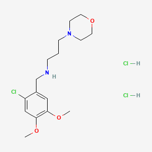 N-[(2-chloro-4,5-dimethoxyphenyl)methyl]-3-morpholin-4-ylpropan-1-amine;dihydrochloride