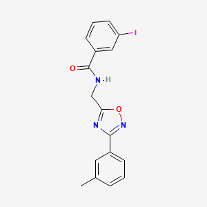 molecular formula C17H14IN3O2 B4241715 3-iodo-N-{[3-(3-methylphenyl)-1,2,4-oxadiazol-5-yl]methyl}benzamide 