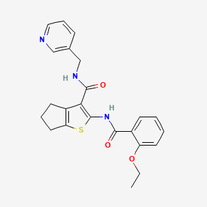 molecular formula C23H23N3O3S B4241736 2-(2-ethoxybenzamido)-N-[(pyridin-3-yl)methyl]-4H,5H,6H-cyclopenta[b]thiophene-3-carboxamide 