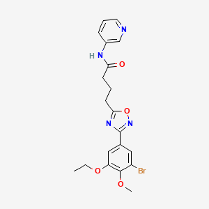 4-[3-(3-Bromo-5-ethoxy-4-methoxyphenyl)-1,2,4-oxadiazol-5-YL]-N-(pyridin-3-YL)butanamide